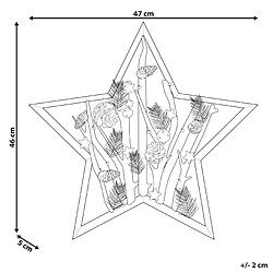 Beliani Figurine d'étoile de Noël à LED bois sombre DOKKA