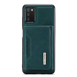 Dg.Ming Coque en TPU rétro amovible 2-en-1, hybride avec béquille vert pour votre Samsung Galaxy A03s (166.5 x 75.98 x 9.14mm)