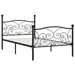 vidaXL Cadre de lit sans matelas avec sommier à lattes métal 90x200 cm