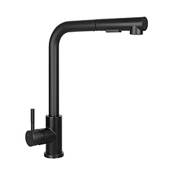 NETTLIFE Robinet de Cuisine Noir Robinet de Cuisine Robinet d'évier Extensible avec Douche Robinet de Cuisine Mitigeur Rotatif Évier de Cuisine Haute Pression Tuyau de Cuisine 360° Robinet de Cuisine Mat