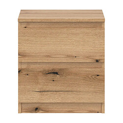 Acheter Dansmamaison Table de chevet 2 tiroirs Bois clair - QIZ