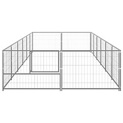 Acheter Helloshop26 Chenil extérieur cage enclos parc animaux chien argenté 12 m² acier 02_0000235