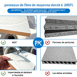 Acheter Aica Sanitaire 79(L)x44.5(W)x52(H)cm Meuble salle de bain naturel avec 2 tiroirs à une fermeture amortie avec une vasque à suspendre