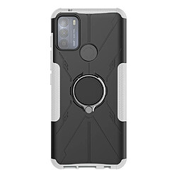 Coque en TPU anti-chocs avec béquille pour votre Motorola Moto G50 4G - blanc