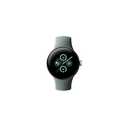 Montre connectée Google Pixel Watch 2 Boîtier en aluminium Doré Bracelet sport Vert Sauge Wifi