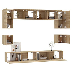 Avis vidaXL Ensemble de meubles TV 8 pcs Chêne sonoma Bois d'ingénierie