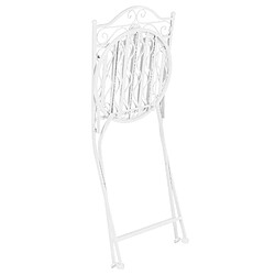 Set de Bistrot Biella pour Jardin Métal Blanc [en.casa] pas cher