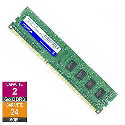 Barrette Mémoire 2Go RAM DDR3 Adata AM2U139C2P168V DIMM PC3-10600U - Reconditionné