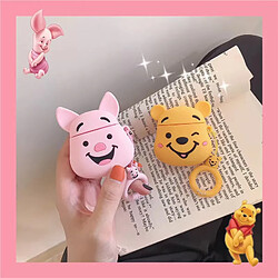 GUPBOO Airpods Coque Housse Étui Protecteur Compatible pour AirPods Pro-ours cochon dessin animé