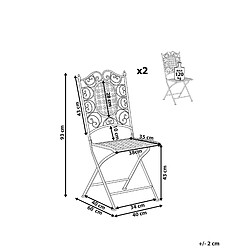 Avis Beliani Chaise de jardin BORMIO Métal Noir