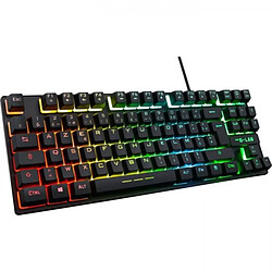 Clavier Gaming - AZERTY - THE G-LAB - Keyz CAESIUM-TKL - Sans Pavé Numérique - Rétroéclairé - Noir