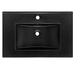 Avis ML DESIGN MODERN LIVING Lavabo 710x465x175 mm céramique noir