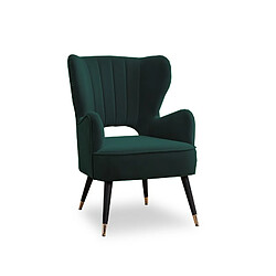 Meubler Design Fauteuil Design Pied Effet Laiton Trendy - Vert