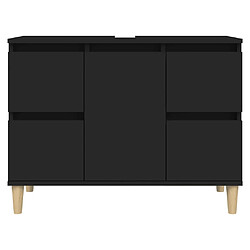 Acheter vidaXL Meuble d'évier noir 80x33x60 cm bois d'ingénierie