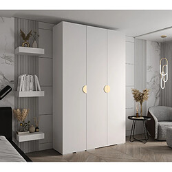 Abiks Meble Armoire Inova 4 À Portes Battantes 236,7/150/47 3 Portes (bianco/d’oro)