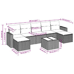 Avis Maison Chic Salon de jardin 8 pcs avec coussins | Ensemble de Table et chaises | Mobilier d'Extérieur noir résine tressée -GKD19014