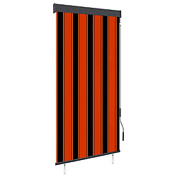 vidaXL Store roulant d'extérieur 80x250 cm Orange et marron