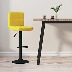 vidaXL Tabouret de bar Jaune moutarde Velours