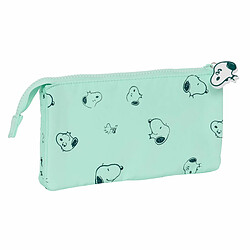 Avis Trousse Fourre-Tout Triple Snoopy Groovy Vert 22 x 12 x 3 cm