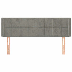 Avis Maison Chic Tête de lit scandinave avec oreilles,meuble de chambre Gris clair 147x16x78/88 cm Velours -MN34146