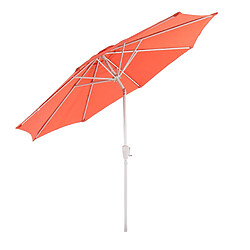 Decoshop26 Parasol de jardin Ø 2,7m inclinable polyester/aluminium 5kg terracota 04_0003874