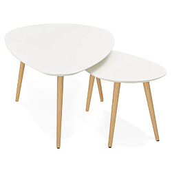 Acheter Alterego Tables gigognes design 'TETRYS' blanches