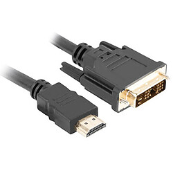 Câble Lanberg HDMI-A mâle vers DVI-D mâle 1,8m