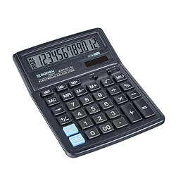 Calculatrice de Bureau DONAU Tech/K-DT4121-01 Fonction Racine 12 Chiffres/ 199x153x31mm/ Couleur: Noir/Calculatrice avec Affichage 10 Chiffres/Dual Power/ 5 Ans de Garantie