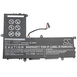 vhbw batterie compatible avec Asus VivoBook L200HA-FD0071T, L200HA-FD0093T, L200HA-FD0096T, R209H, R209HA laptop (3350mAh, 7.6V, Li-Polymère, noir)