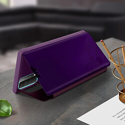 Avis Avizar Housse Huawei P smart 2021 Clapet translucide Design Miroir Support Vidéo Violet