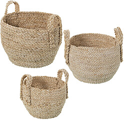 Lot de paniers Alexandra House Living 03780 Marron osier Rotin Fibre naturelle (3 Unités)