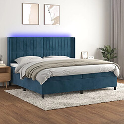 Sommier à lattes,Cadre à lattes de lit pour Adulte matelas et LED Bleu foncé 200x200 cm -MN56053