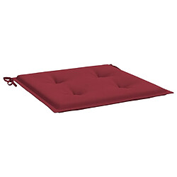 Acheter vidaXL Coussins de chaise de jardin lot de 4 rouge bordeaux 50x50x3 cm