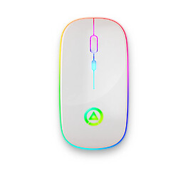 Avis LED Rétro-éclairé Silencieux 2.4GHz Souris Sans Fil Rechargeable Souris Optique Noir