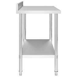 Avis Helloshop26 Table de travail de cuisine avec dosseret 100 x 60 x 93 cm acier inoxydable 02_0001907