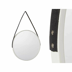 Gift Decor Miroir mural Blanc Noir Verre Cuir Synthétique 45 x 45 x 3 cm (4 Unités)