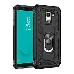 Wewoo Coque Étui de protection en TPU + antichoc Sergeant Armour pour Galaxy J6 (2018), avec support rotation 360 degrés (noir)