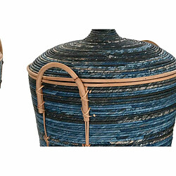 Set de basket DKD Home Decor Bleu Noir Boho 51 x 51 x 65 cm