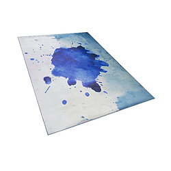 Beliani Tapis avec tache encre bleu 140 x 200 cm ODALAR