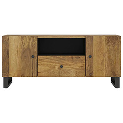 Avis vidaXL Meuble TV 105x33,5x46 cm bois de manguier et d'ingénierie