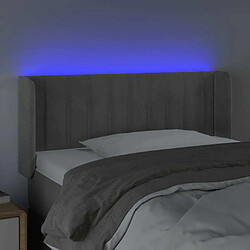 Acheter Maison Chic Tête de lit scandinave à LED,meuble de chambre Gris clair 103x16x78/88 cm Velours -MN84108