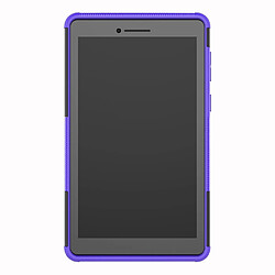 Avis Coque en TPU cool pneu hybride avec béquille violet pour votre Lenovo Tab E7 7.0 7104F