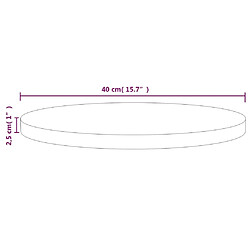 Acheter vidaXL Dessus de table Ø40x2,5 cm Bois de pin massif