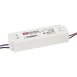 Driver LED Mean Well LPV-35-24 24 V DC 1,5 A Bloc d'alimentation à encastrer