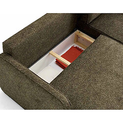 Lisa Design Apolline - canapé d'angle réversible 4 places convertible avec coffres en tissu moucheté pas cher