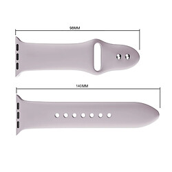 Avis Wewoo Bracelet Bande de montre en silicone à double rivets pour Apple Watch séries 3, 2 et 1, 42 mm (violet clair)