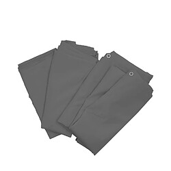 Mendler Lot de 4 côtés pour Pergola Cadiz, panneau latéral de remplacement 4x4m, polyester ~ gris pas cher