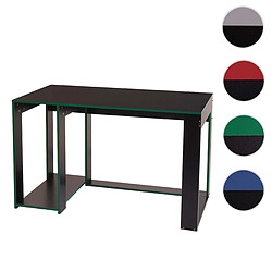 Mendler Bureau HWC-J26, bureau informatique table de bureau, 120x60x76cm ~ noir-vert