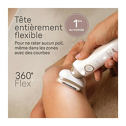 Épilateur électrique - BRAUN - Silk-épil 9 Flex - Épilation Facile - 9-041 3D - Blanc / Doré pas cher