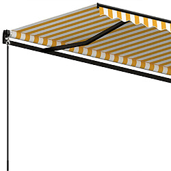 Acheter vidaXL Auvent rétractable automatique 350x250 cm Jaune et blanc